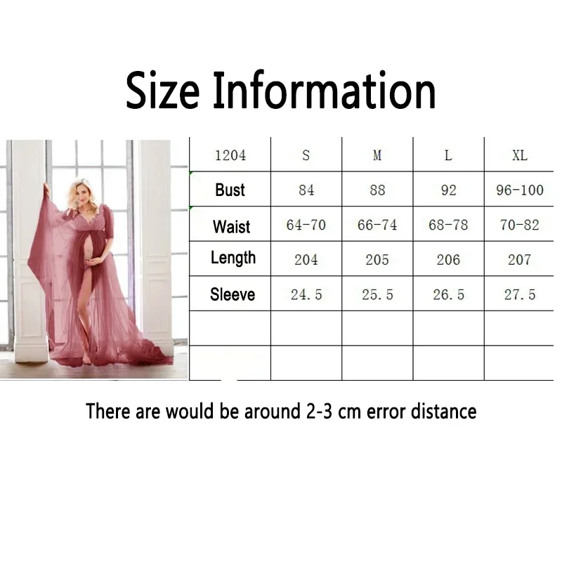 Sexy V-neck Maternity Dresses for Photo Shoot Tulle Robe Shooting  Photography Accessories Props Cloth