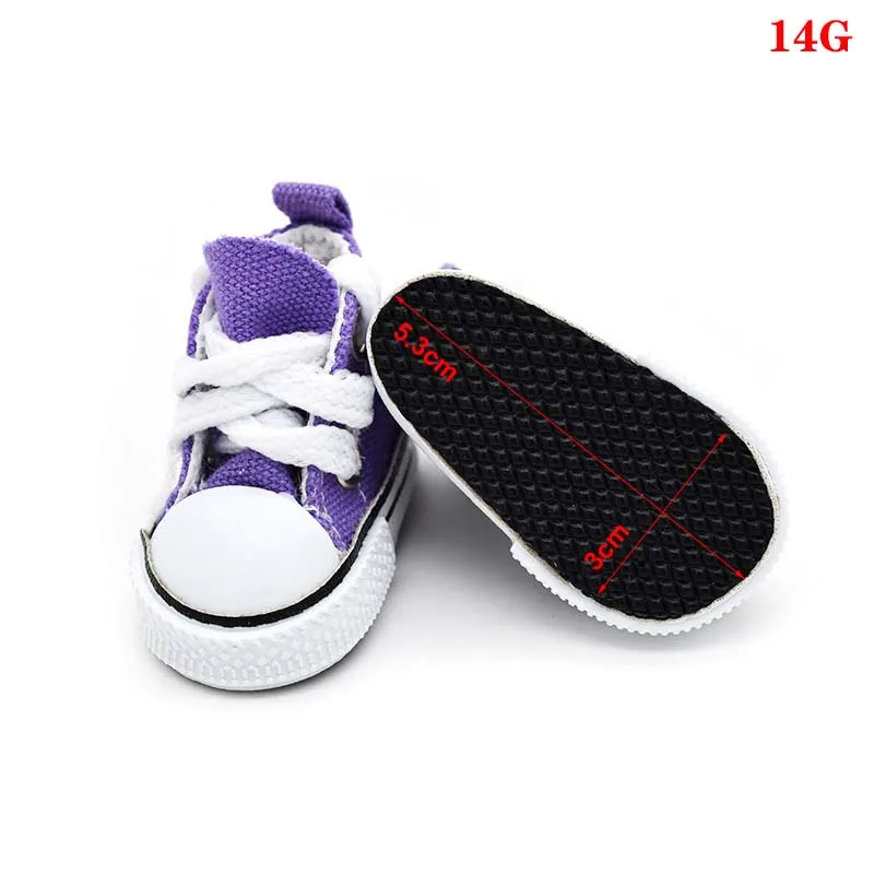 1/6 BJD Doll Shoes Handmade Shoes High-Top Lace-Up Sneakers Canvas for 20cm Cotton Dolls Dress Up Accessories Children Toy Gift