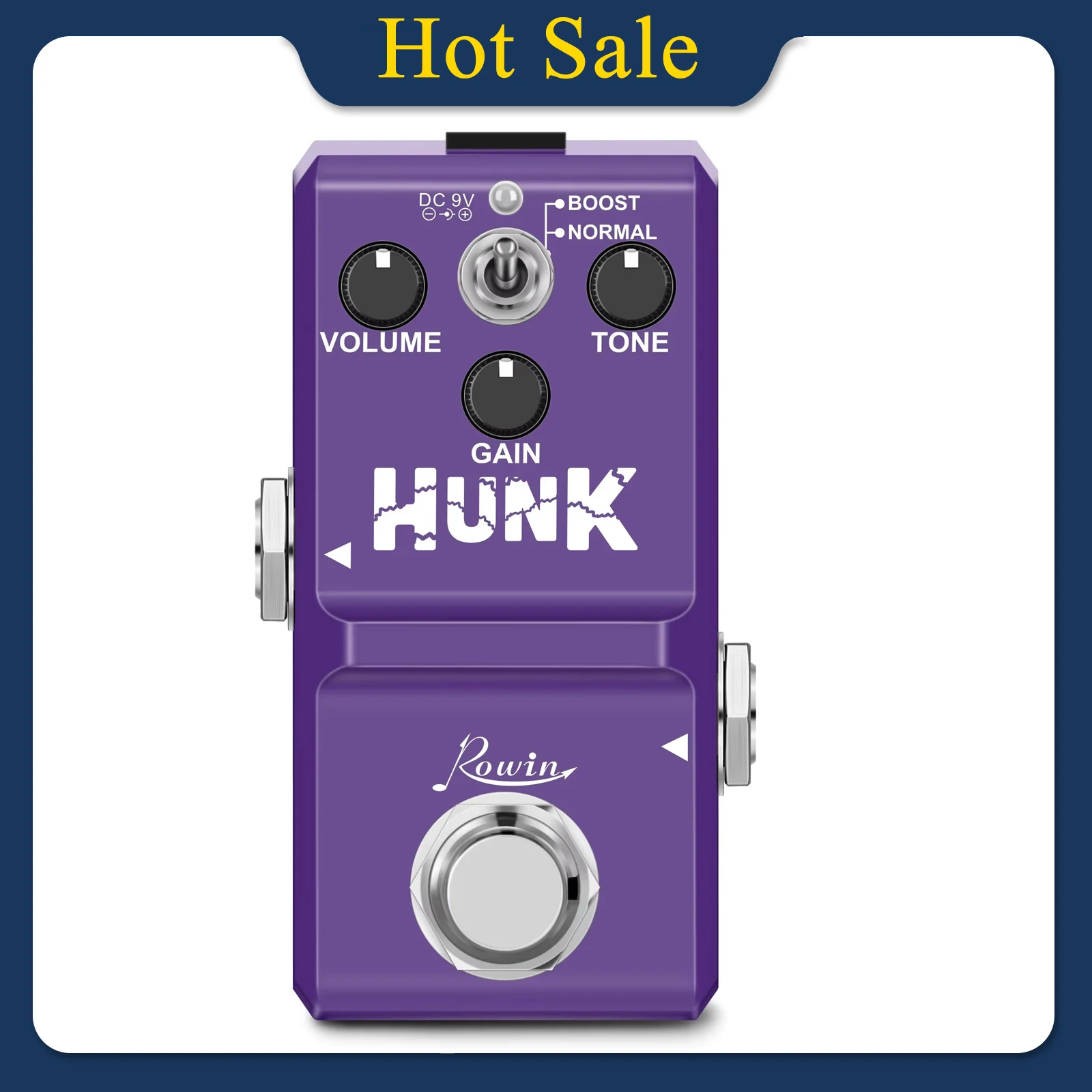 ROWIN Hunk Distortion Guitar Effects Pedal HUNK British Distortion Effect True Bypass Pedal LN-301B Electric Guitar Accessories