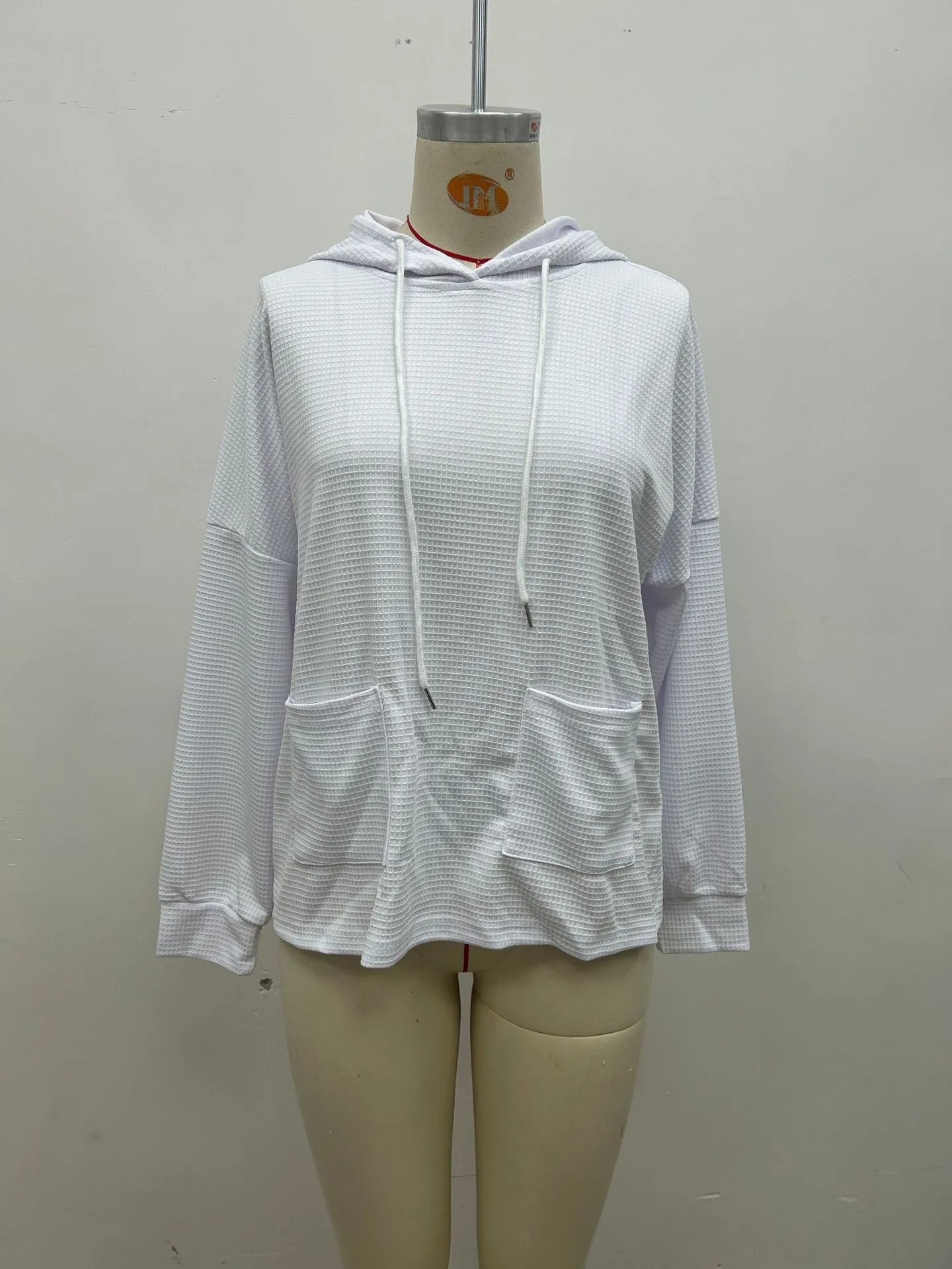 Casual Long Sleeve Sweatshirt Loose Fit with Pullover Irregular Hooded Hoodie Standard Length Women Sweatshirts