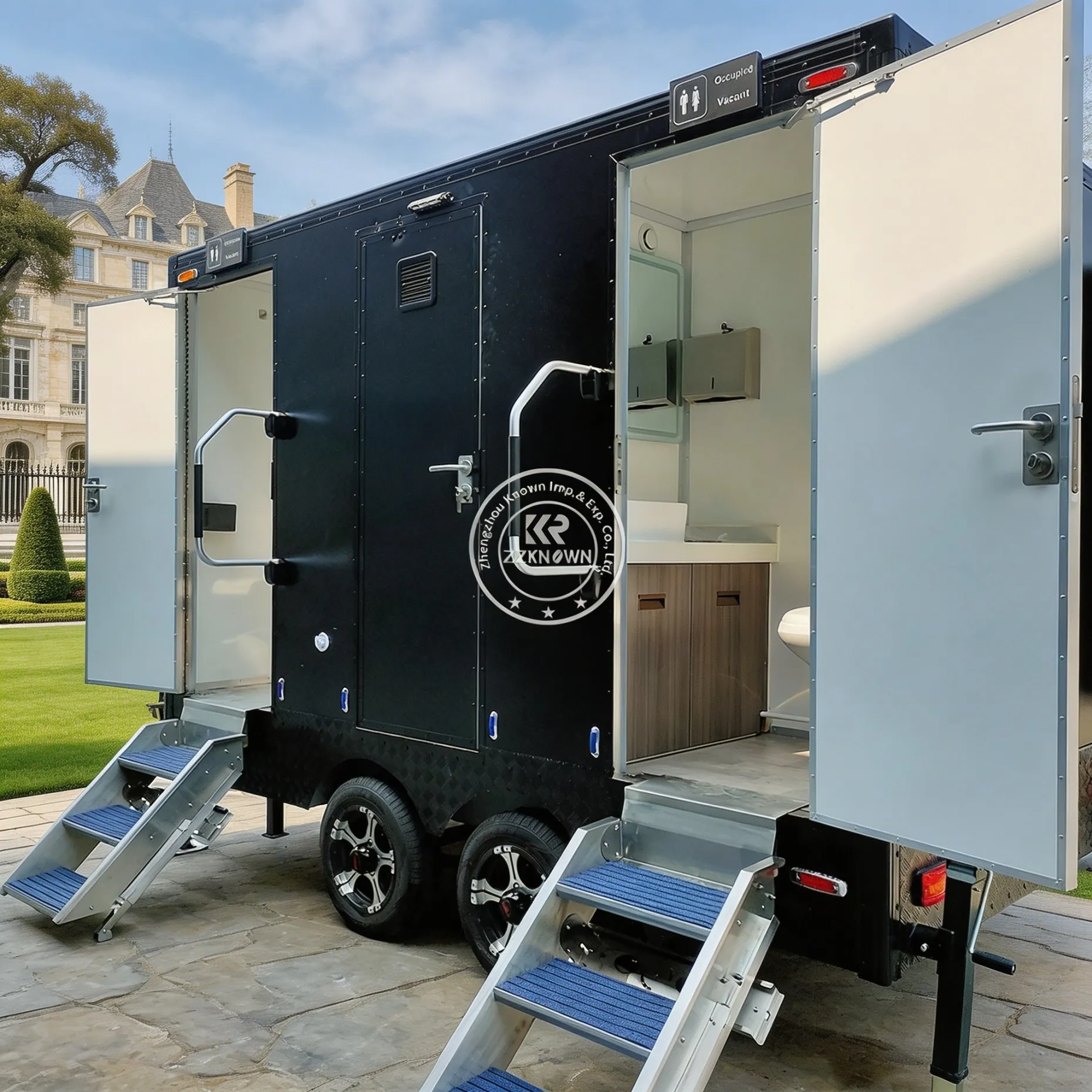 

Customizable Portable Luxury Restroom Trailer Outdoor Mobile Portable Toilet Trailer Mobile Bathroom Trailer for Sale
