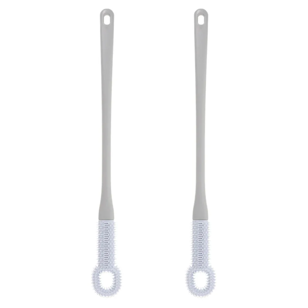 2Pcs Foot Scrubber Soft Bristle Toe Gap Cleaning Brush Long Handle Comfortable Grip Multi-Functional Foot Washer Shower Brush