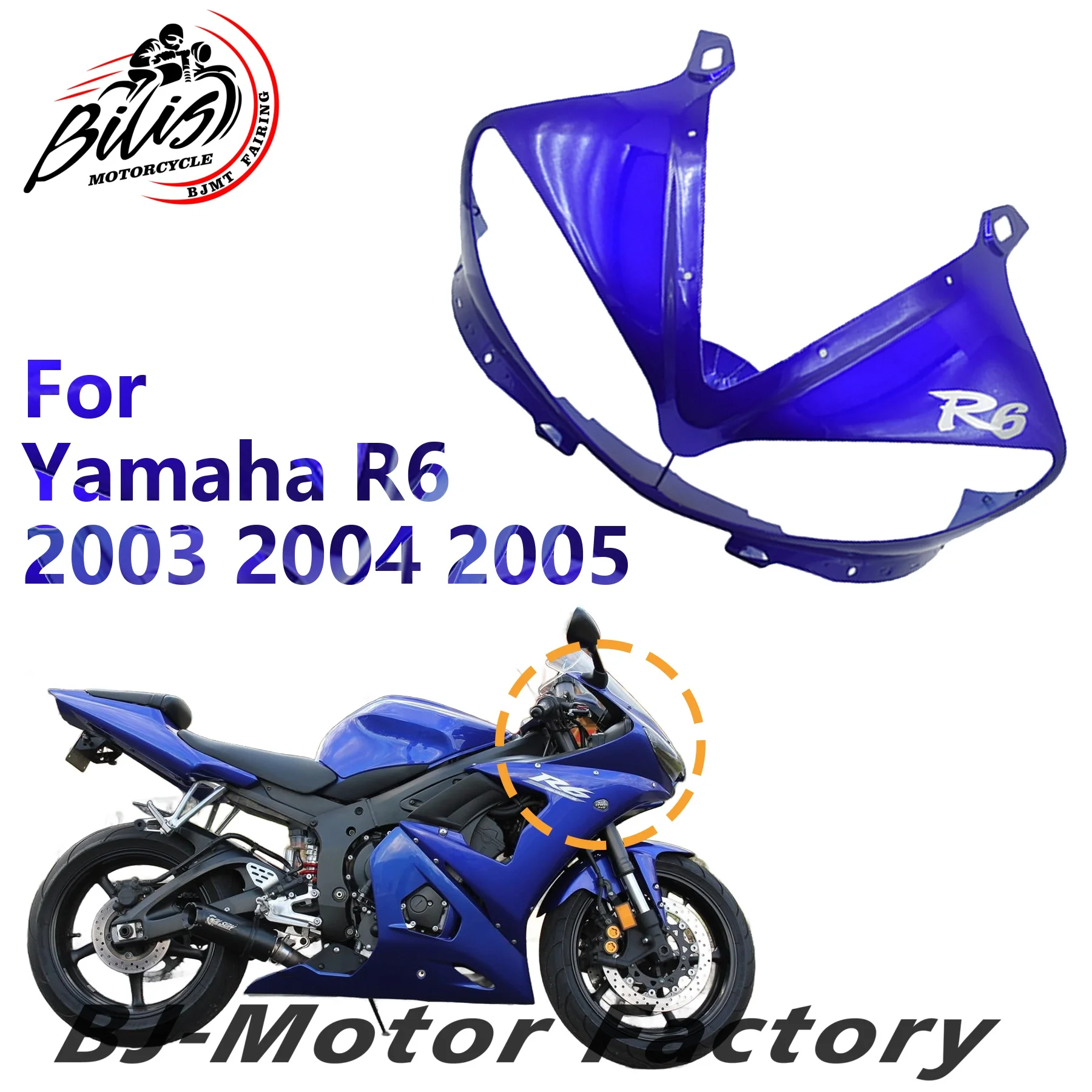 

Front Nose Upper Cowl Fairing For Yamaha YZF R6 R25 03 04 05 Headlight Cowl Mask Cover Nose Upgrade R25 R6 Style