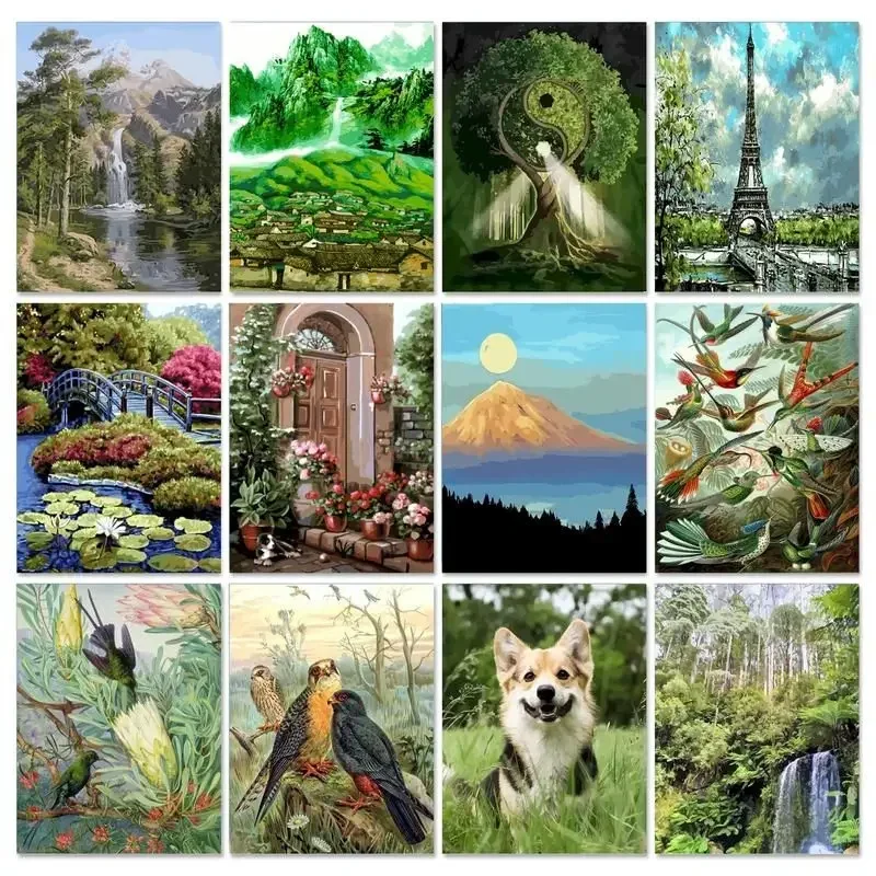 

598499 Oil Painting By Numbers Paint Kit Handpainted Paintings Animals Frameless For Adults Picture Paint Diy Gift On Canvas