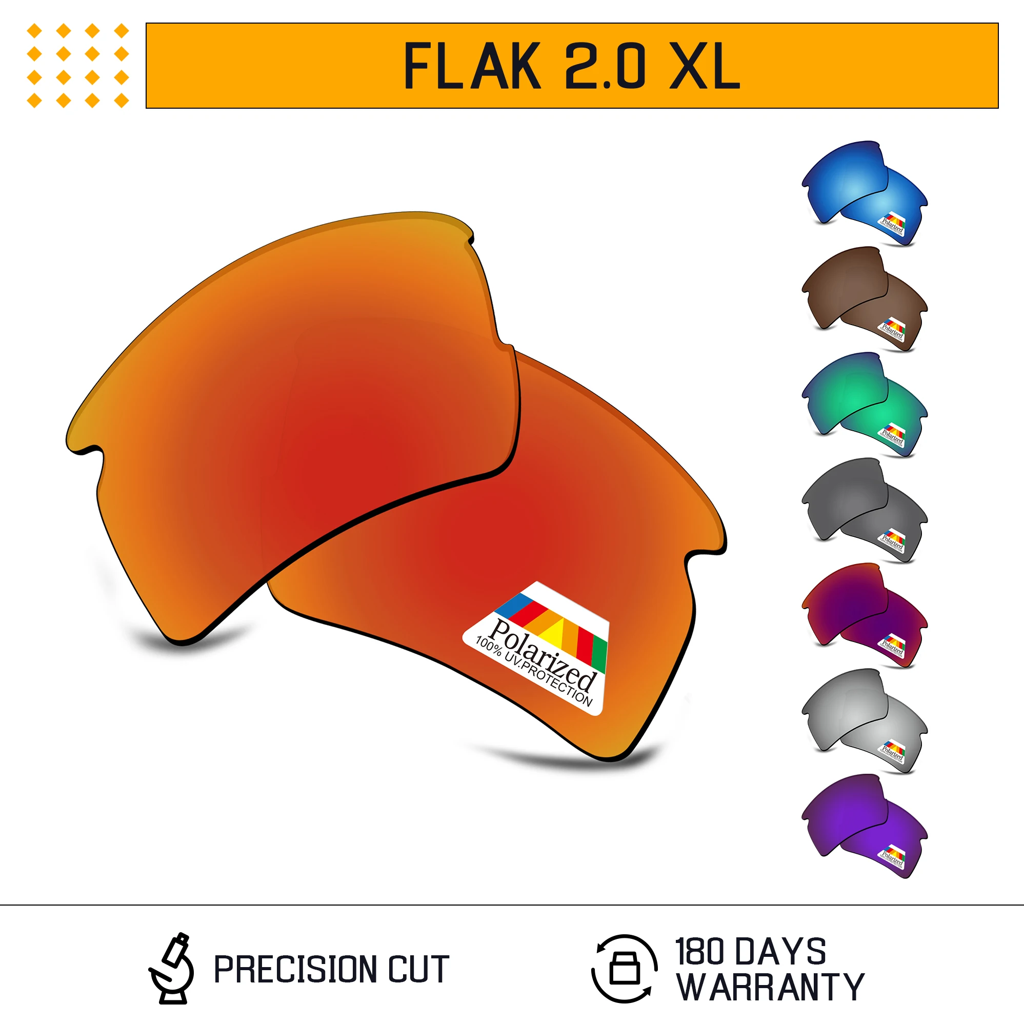 Bwake lensa pengganti terpolarisasi, bingkai kacamata hitam untuk-Oakley Flik 2.0 XL oo9188-59 mm-berbagai pilihan