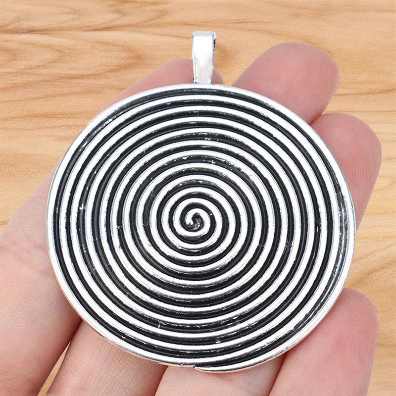 2 Pieces Fashion Large Spiral Swirl Vortex Matte Gold Color Charms Pendants for Necklace Jewellery Making Accessories