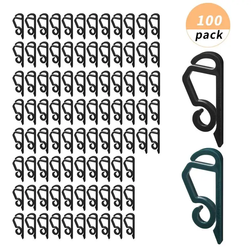 100 pezzi di plastica a forma di S gancio grondaia Heavy Duty Clip gancio per appendere per matrimonio di natale luci di fissaggio per esterni String Light Hook