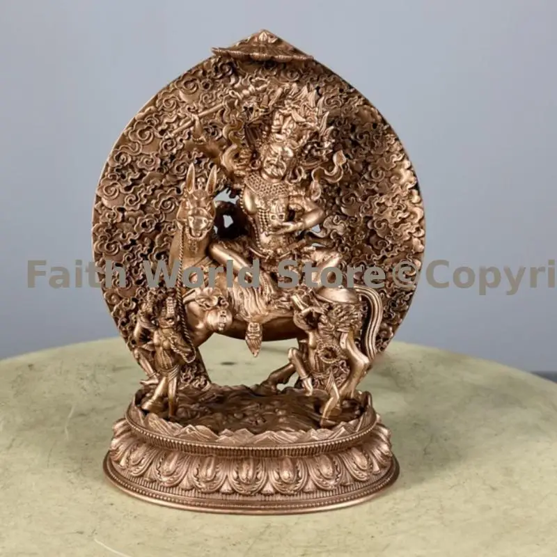 high quality Nepal buddha statue Palden Lhamo Buddha statue Tibet buddhism Red copper Carving Exquisite 10cm free shipping