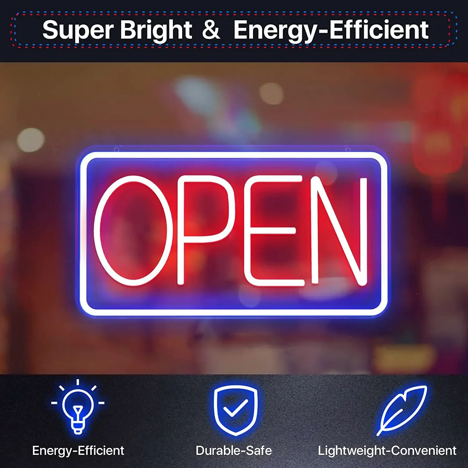 LED Store Open Neon Sign Light USB Busines Signs Advertising Light Shopping Neon Business Store Billboard For Bars Coffee