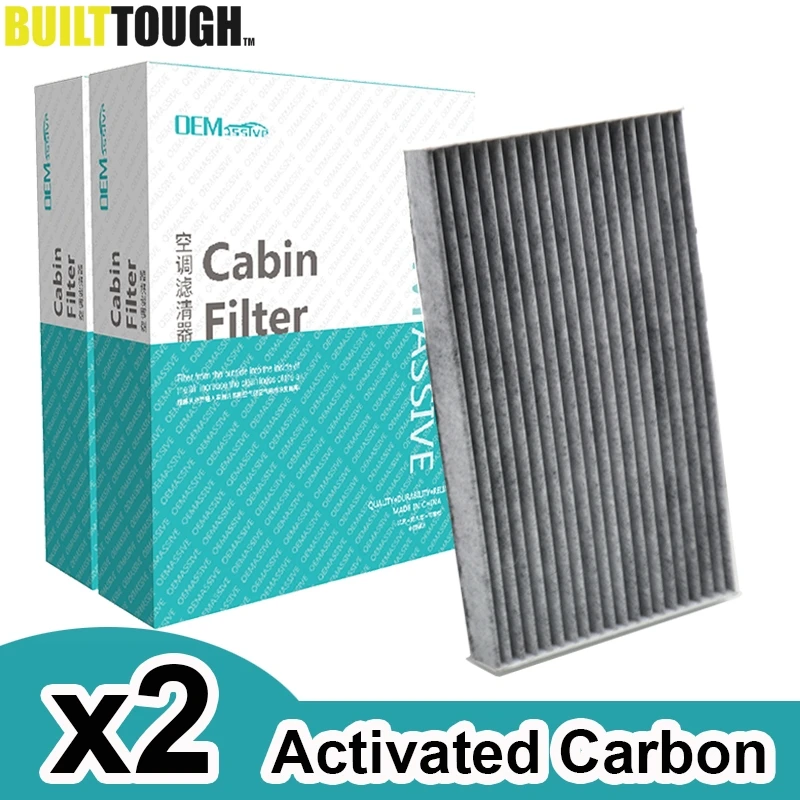 2x Car Pollen Cabin Filter Activated Carbon For Nissan Cube Z12 Juke F15 Leaf Sentra Pulasr Sylphy B17 B7891-1FC0A 27891-1FE0A