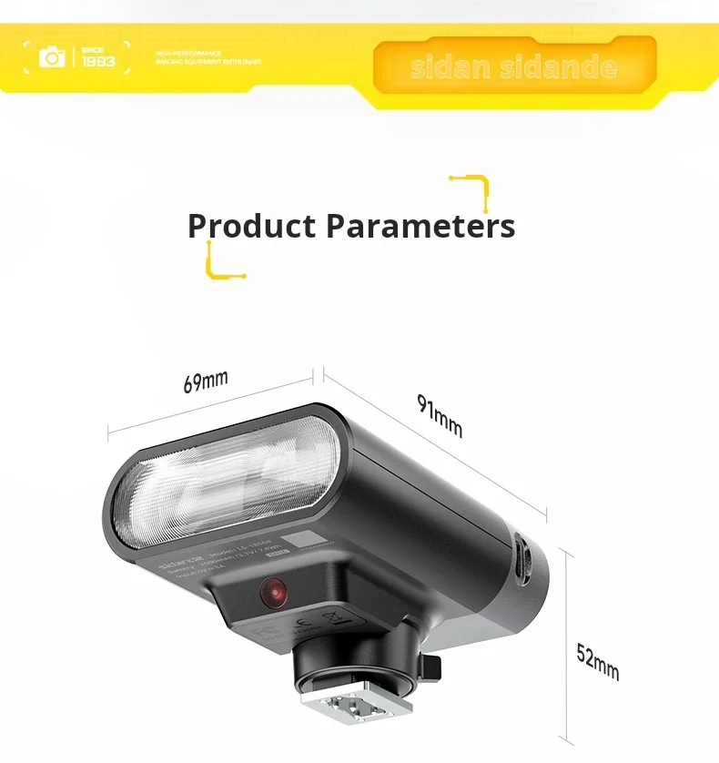 SIDANDE 01 Mini Camera Flash Hot Shot 2000mAh Universal Portable Fill Flash for Canon Nikon Fuji Sony Camera