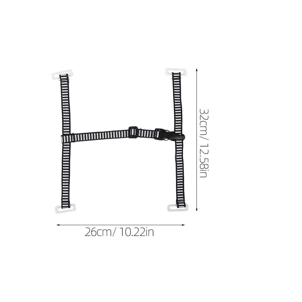 Áll védelem szíj Biztonság kiegészítők y-shaped four-point (black) 1pcs Alkalmazkodó m Nehezen Felvonó Kalap