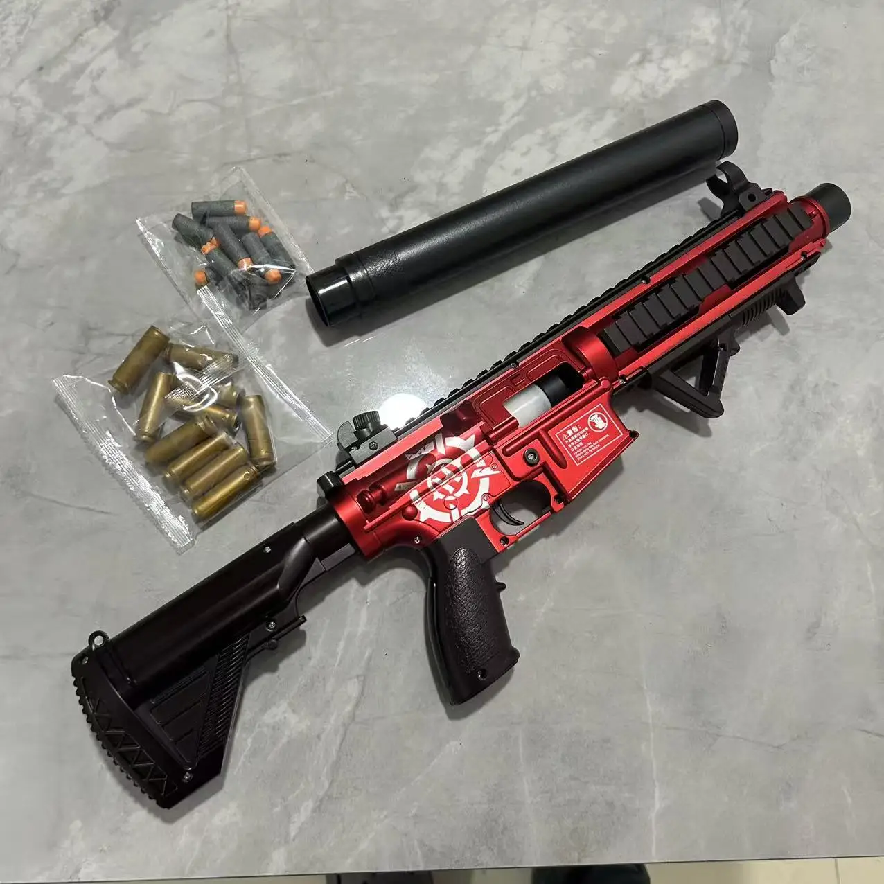 おもちゃのライフルM416トイガンソフト弾丸シェル排出電動手動ダブルクリップ大人男の子ゲームボーイズギフトトイガン