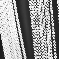 Hot Wholesale 925 Sterling Silver Necklace Chains With Lobster Clasps Set Fashion Cross Stylish Unisex Chains Jewelry