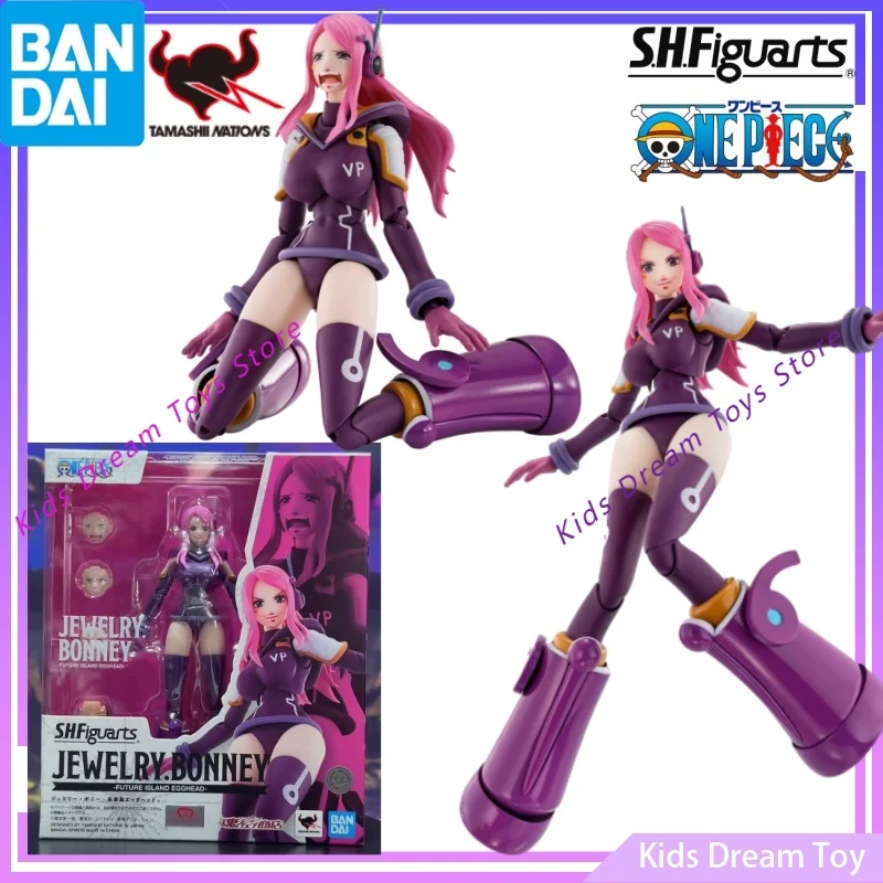 

Bandai Stock Original S.H.Figuarts ONEPIECE Anime JEWELRY.BONNEY -FUTURE ISLAND EGGHEAD- Action Figures Toys Collectible Model