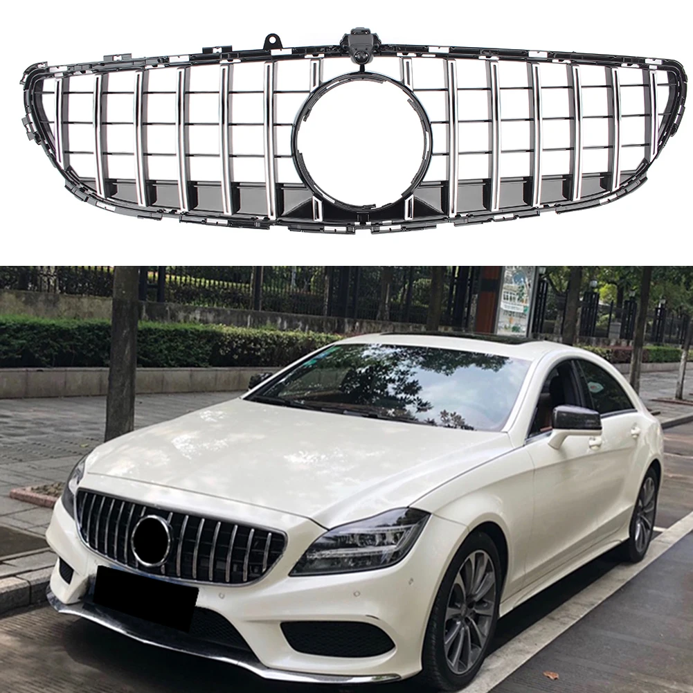 

Front Racing Radiator Kidney Grill Cover For Mercedes-Benz W218 CLS500 CLS550 2015 2016 2017 2018