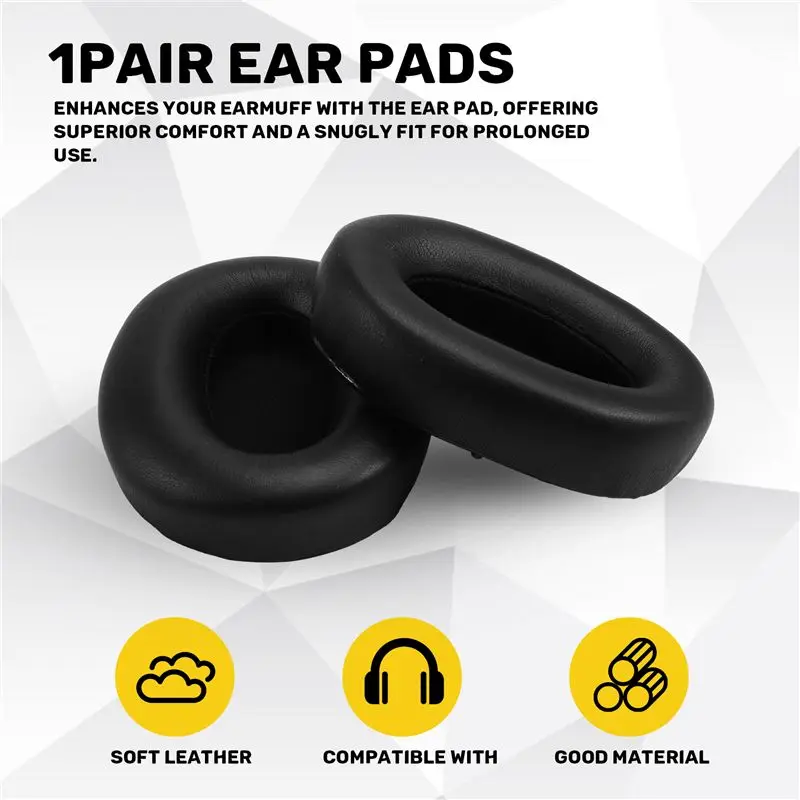 [B24B!】 Earpads Cushions Replacement For Sony MDR-1000X WH-1000XM2 Over-Ear Headphones Noise Isolation Memory Foam