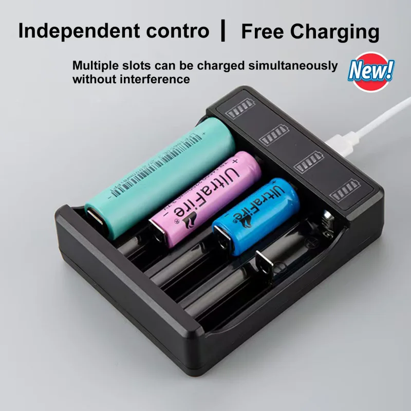 

NEW Intelligent Fast Charging Box Battery Charger Lithium Battery Charging For 18350 14500 26500 22650 Fast Charging Adapter
