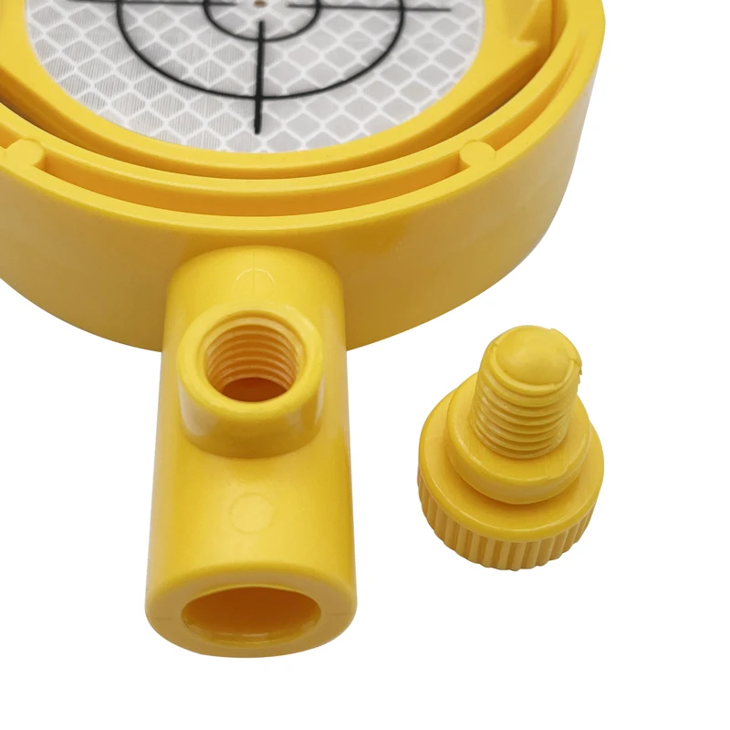Reflektor Target Miring dengan Diameter Crosshair Cetak 60Mm Lembar 5/8X11 Benang Prisma Mini untuk Total Station