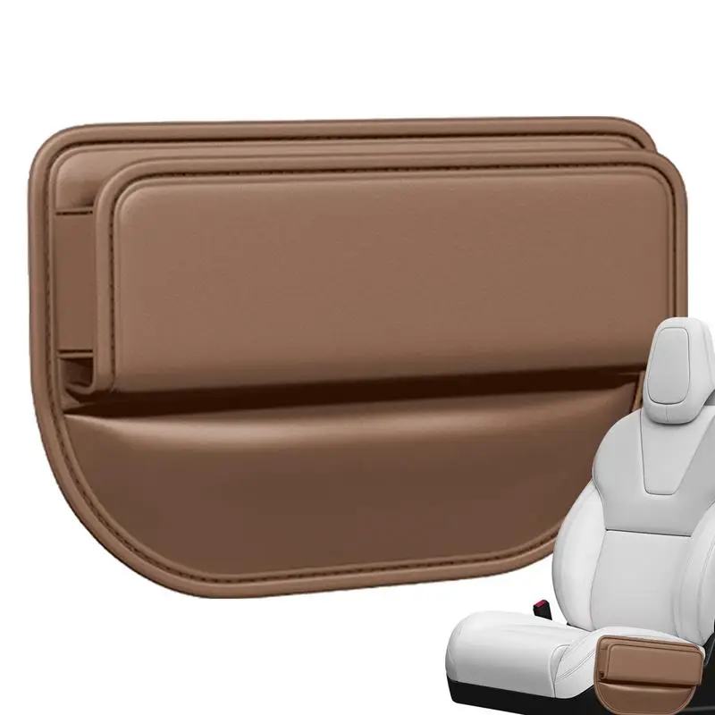 Car Seat Crevice Storage Box Car Side Seat Filler Storage Box Multifunctional Car Seat Crevice Storage Box Leather Organizer For