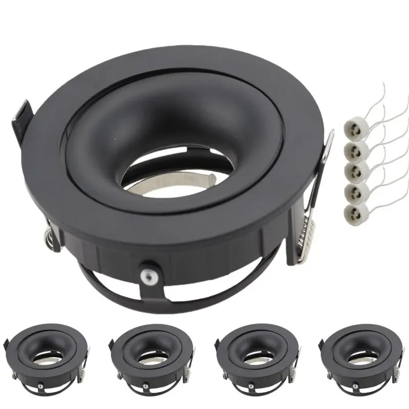 

Светодиодные встраиваемые круглые светильники для кухни, 5 шт., с цоколем GU10, регулируемым углом наклона - [Toolmr A83]