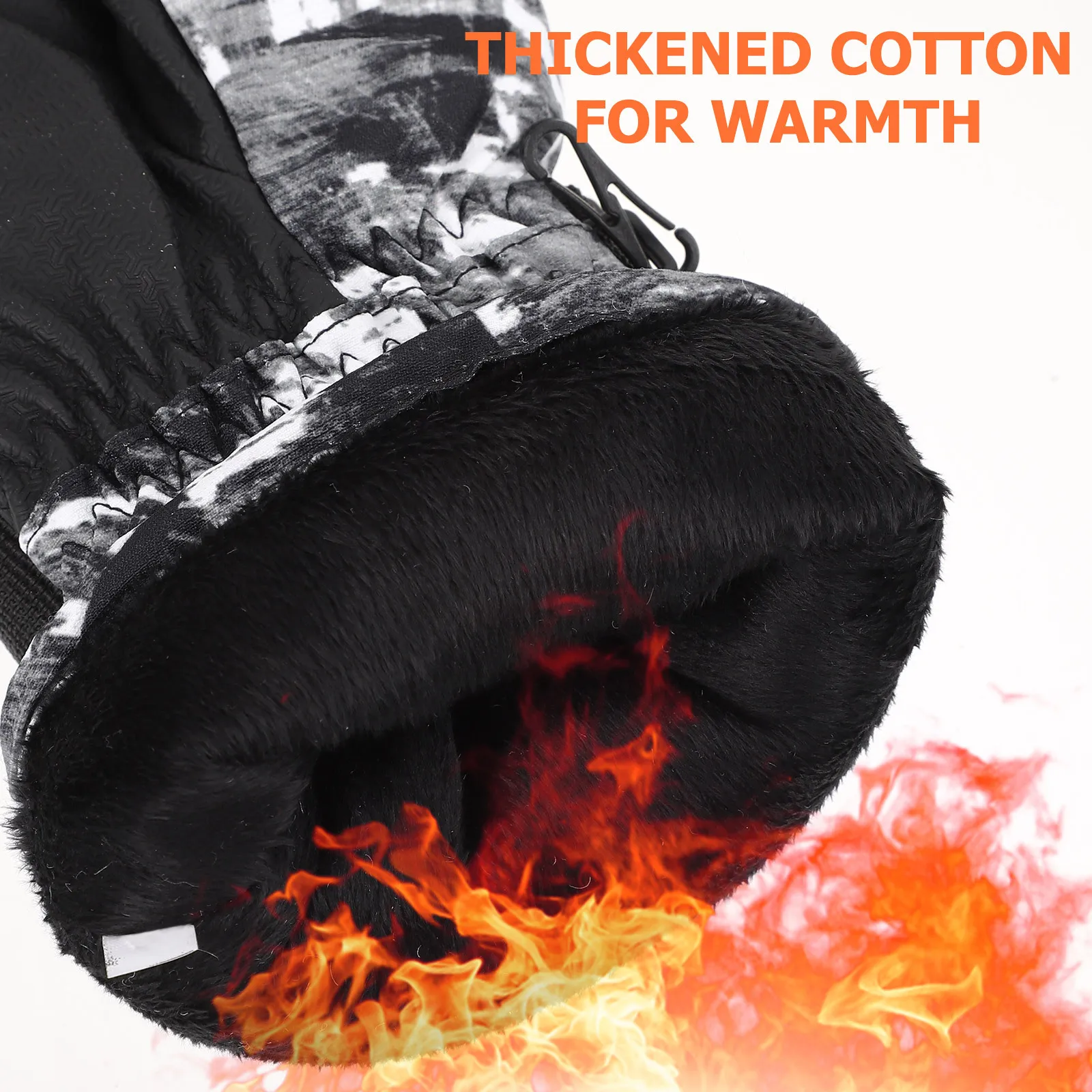 

1Pair Premium Outdoor Gloves Soft Touch Screen Compatible Warm Fleece Lined Windproof for Winter Cycling Trekking Mountaineering