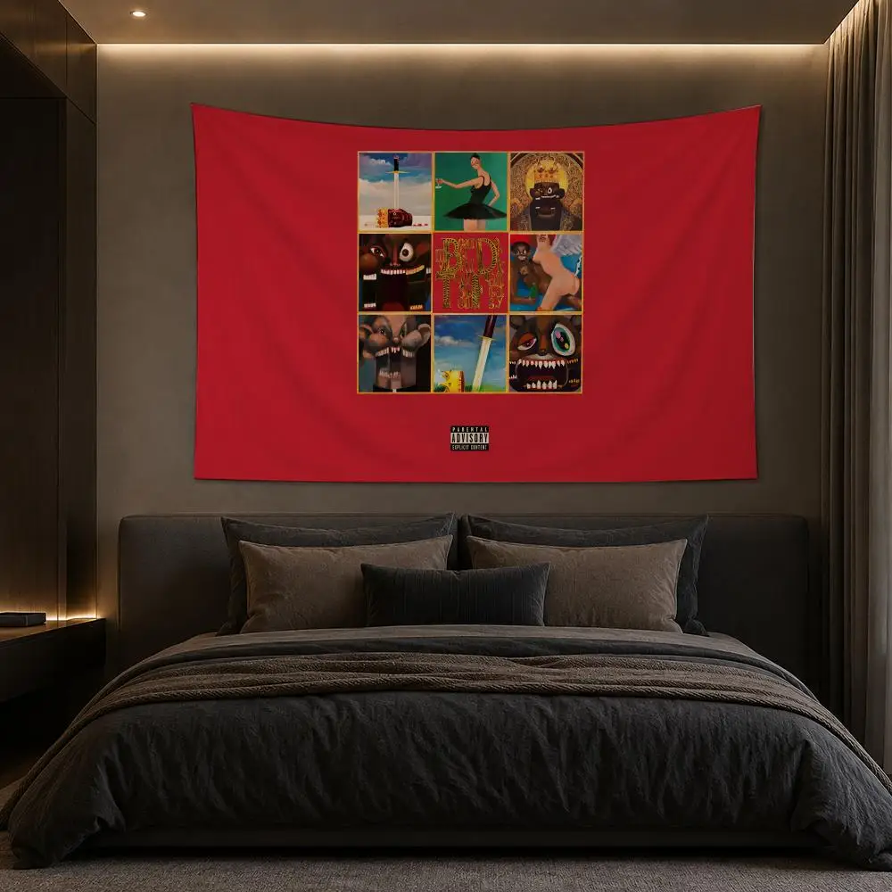 K-Kanye W-West Tapestry Bedroom Living Room Bar Party House Home Dorm Interior Wall Decor Background Banner