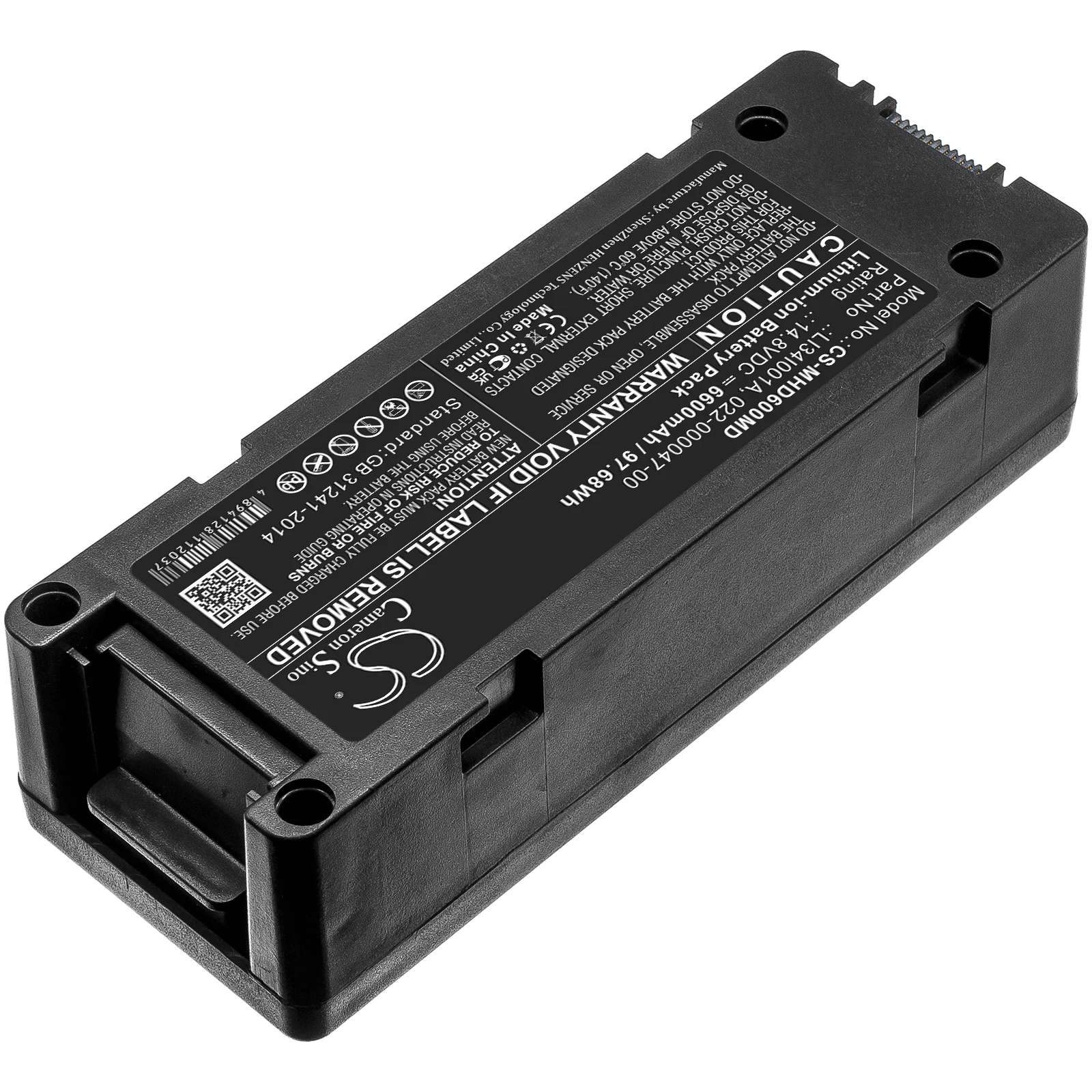 Battery for Mindray BeneHeart D6,D6,BeneHeart Z5,BeneHeart Z6,BeneHeart DP-50,BeneHeart DP-50T (6600mAh) 14.8V