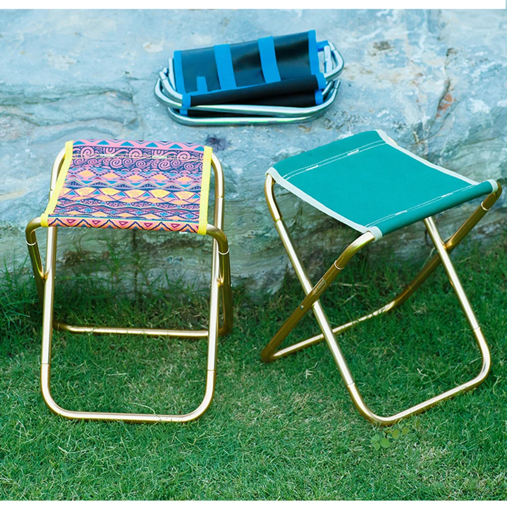 

Folding Outdoor Camping Stool Aluminum Alloy Lightweight Portable Collapsible Chair for Hiking Fishing Beach Travel Green
