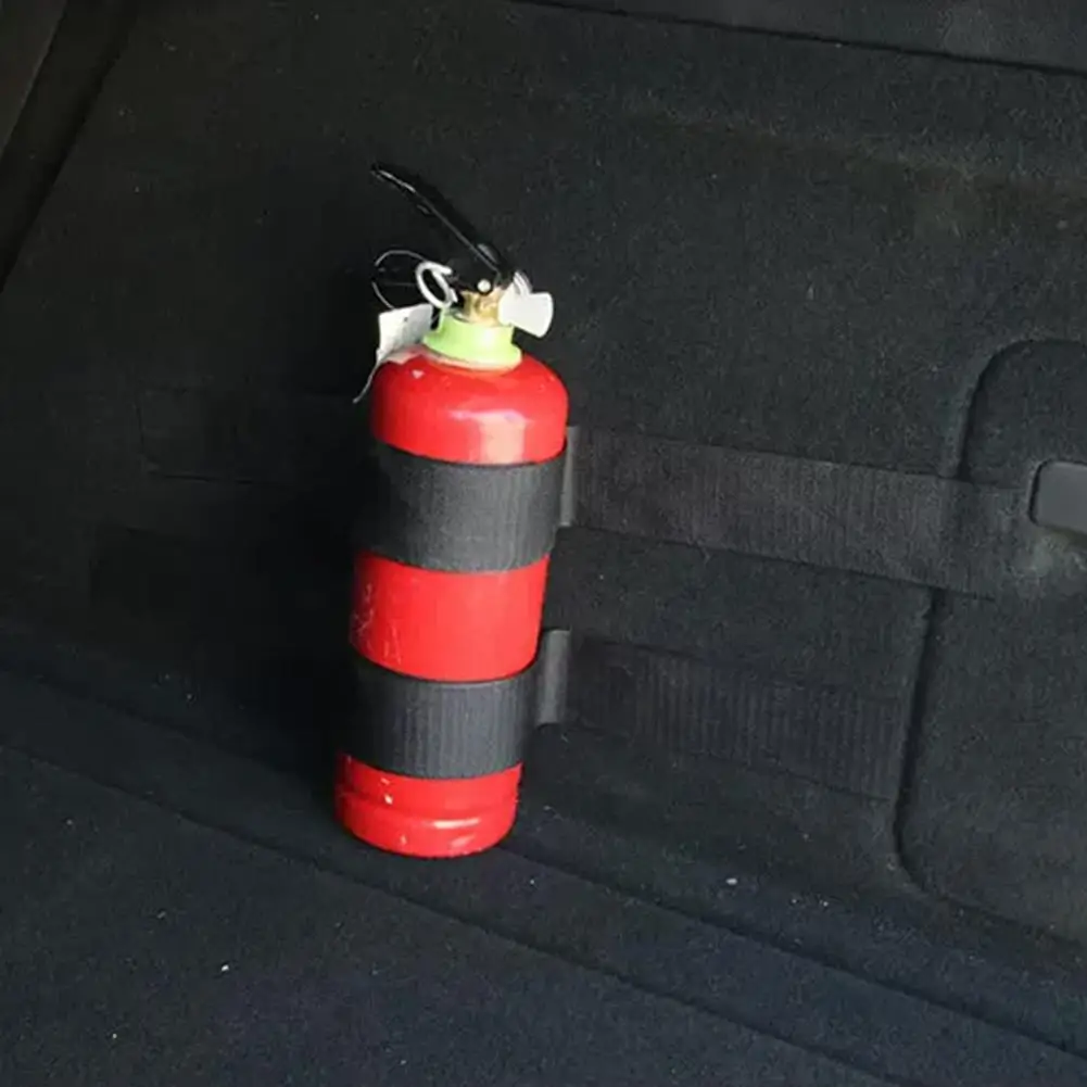 Car Trunk Organizer Elastic Fixing Strap Fire Extinguisher Fixing Strap Universal Storage Bracket Velcro Strip Auto Parts - view 5