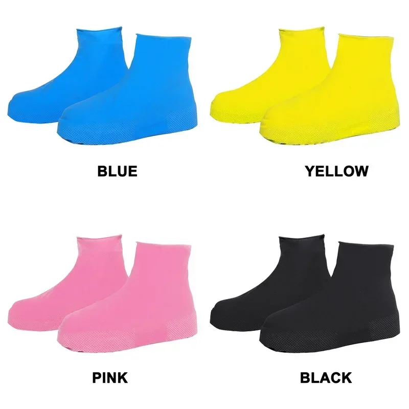 Waterproof Non-slip Silicone Shoe High Elastic Wear-resistant Unisex Rain Boots for Outdoor Rainy Day Reusable Shoe Cover