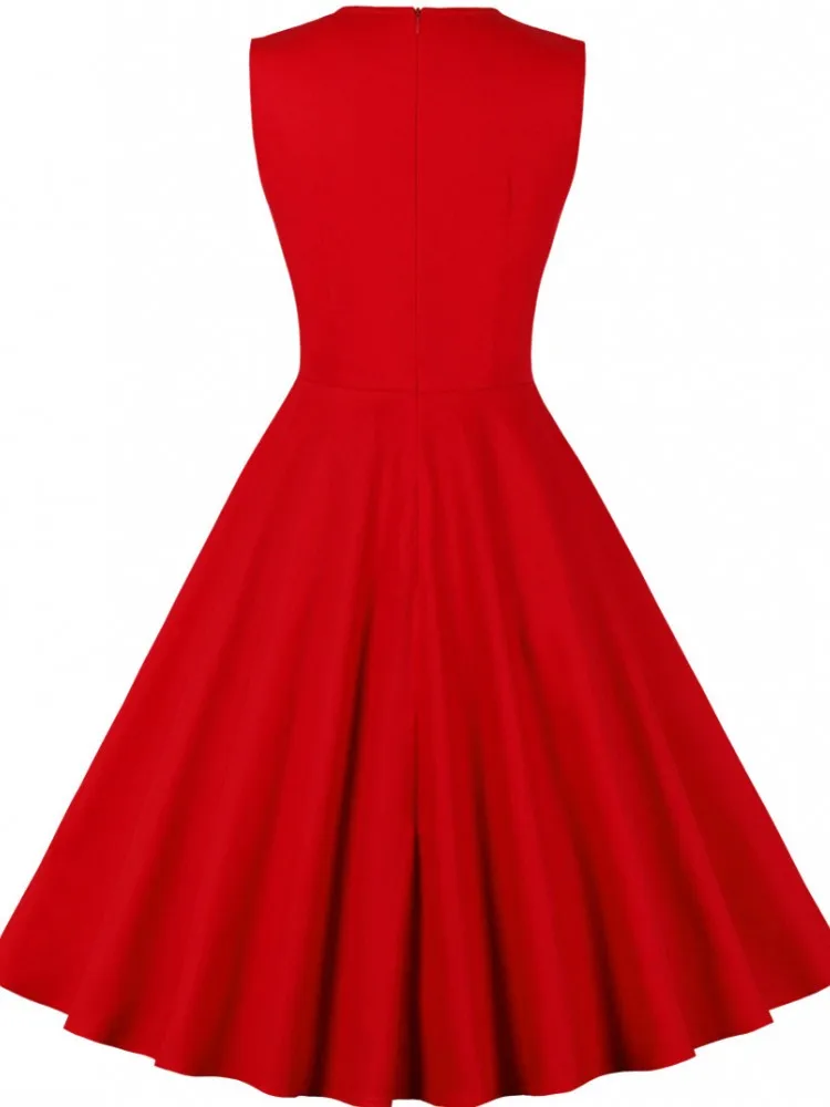 Sukienki Plus Size Damskie Odzież Pin Up Codzienne Imprezowe Bez Rękawów Retro Sukienka Lata 60. 50. Vintage Rockabilly Swing Vestidos