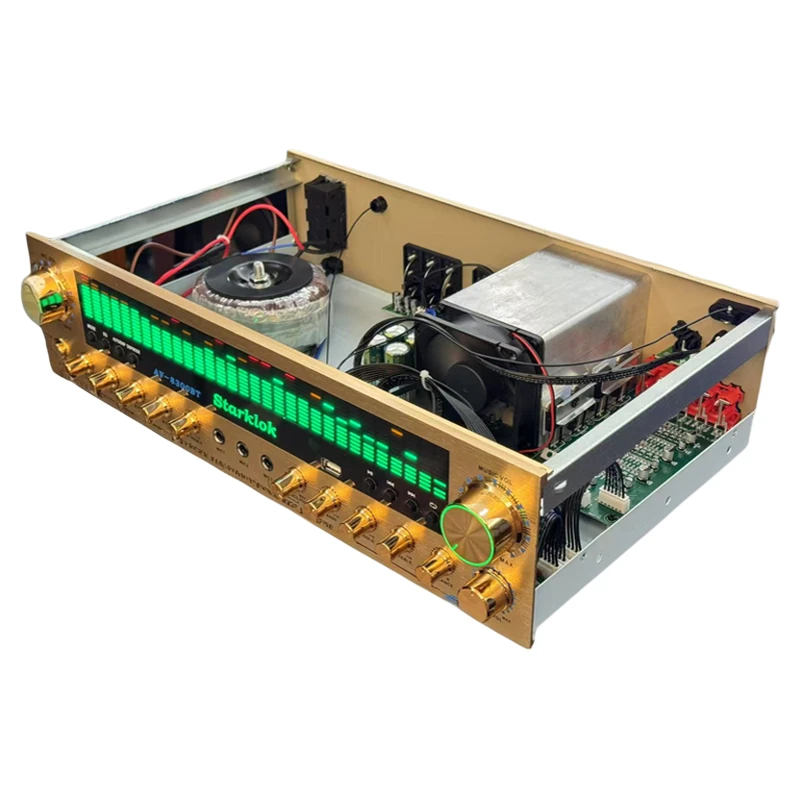 AV-8300BT 5.1 2000W Dual-Circle High-Power Amplifier Professional Audiophile Home Theater for BT Amplifier Fan ATX Form Stocked