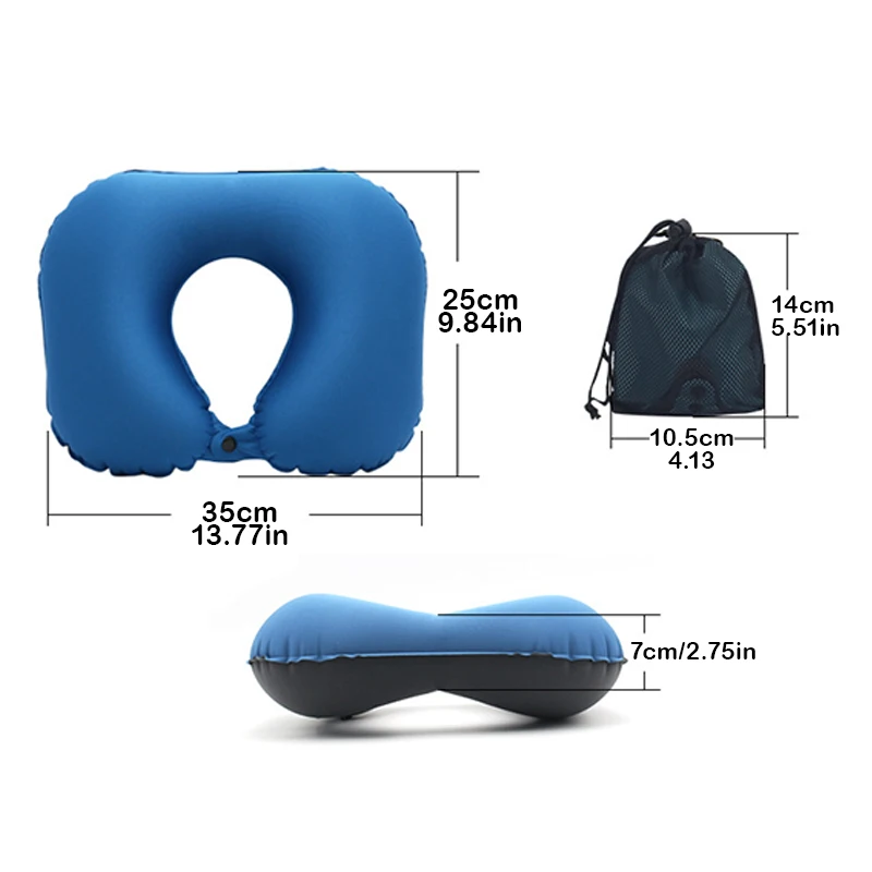 Inflatable Neck Pillow for Travel, Inflatable Travel Pillow for Airplane, Neck Air Pillow, Travel Neck Support