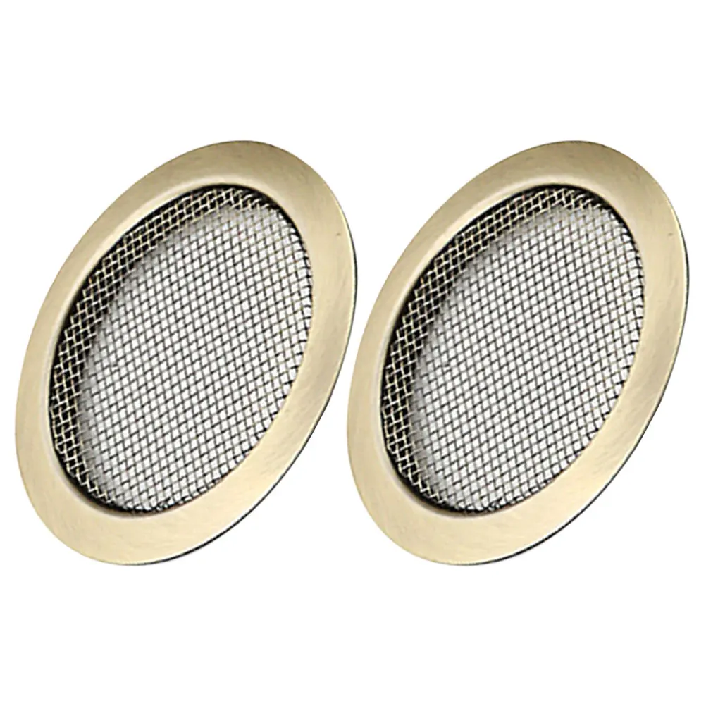 

2 Pcs Bronze Lid Accessories Sound Hole Guitar Cover Acoustic Parts Guitars Bridge for Metal Soundhole