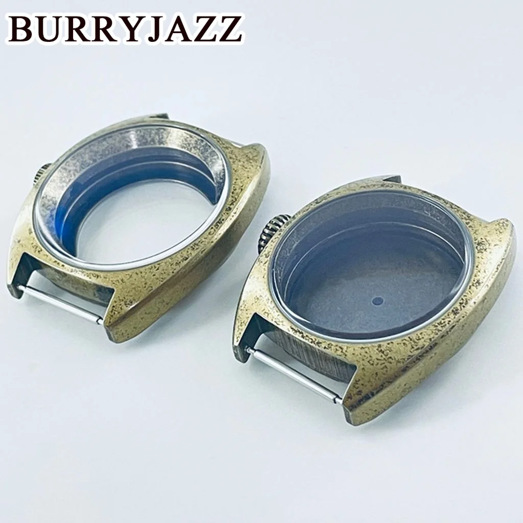 BURRYJAZZ 36mm/39mm Fit NH34 NH35 NH36 NH38 ETA2824 PT5000 Movement Watch Case Waterproof With Sapphire Large Crown/Small Crown