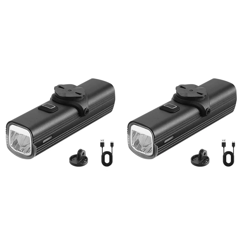 

【RECOMENDAR】2X USB Rechargeable Bike Light Bike Lights For Night Riding Night Riding 1200 Lumen Brightness Aluminum Alloy Waterp