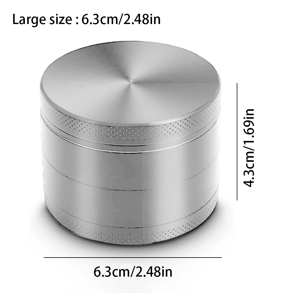 60mm Zinc Alloy Smoke Grinder Tobacco Herb Spice Grinding Tool Cigarette Herbal Crusher Mill Smokingg