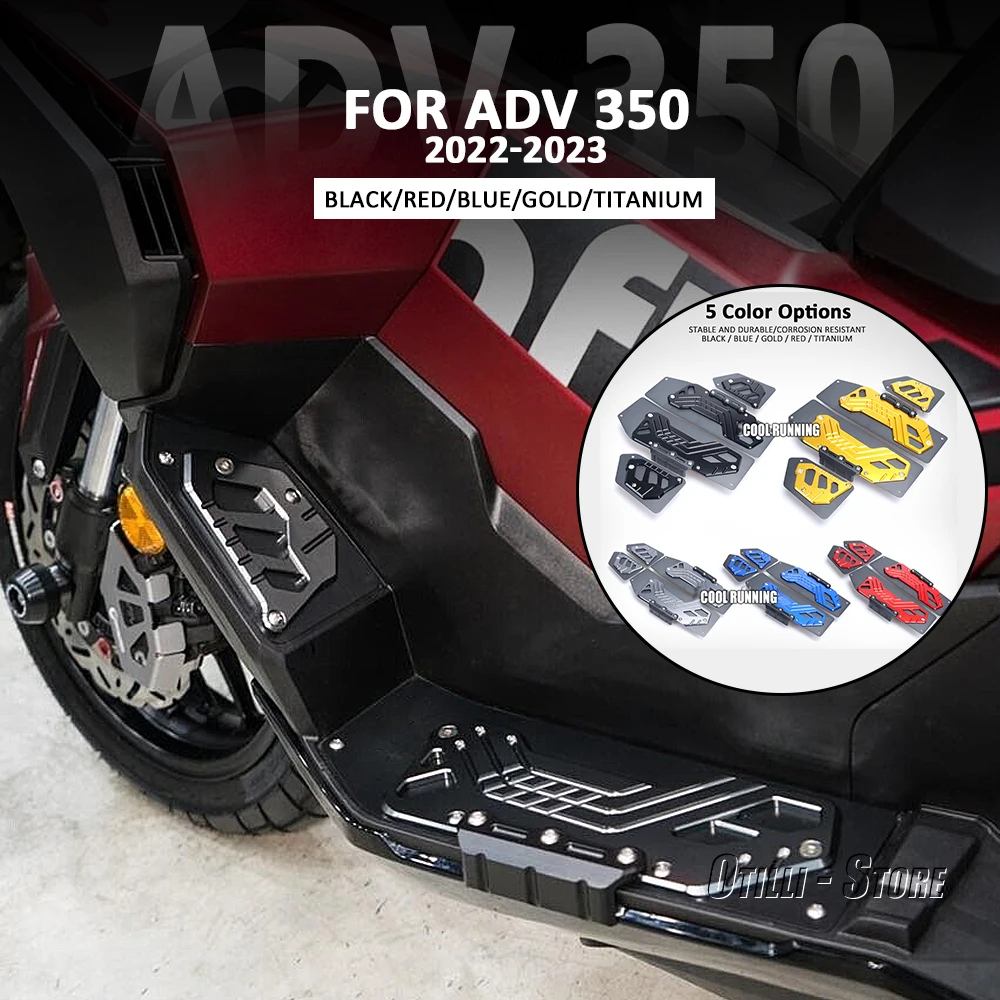 

New ADV350 2022 2023 Motorcycle Accessories Footrest Foot Pegs Pedal Footboard Plate Guard For HONDA ADV 350 ADV-350 adv350