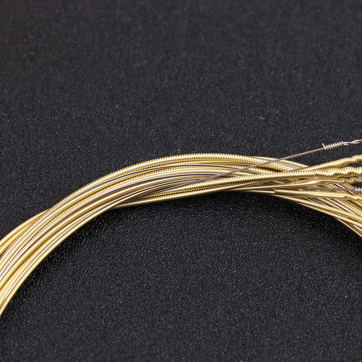 Acoustic Guitar Strings Brass Wound Stainless Steel Wire Bright Gold Tone Rust Resistant for Practice