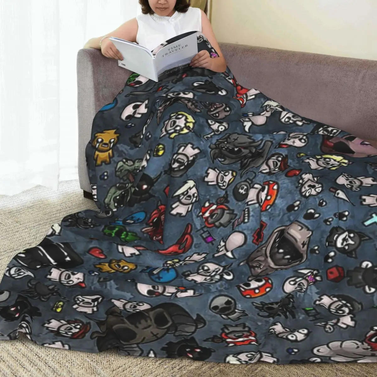 Throw Blanket Binding Of Isaac Micro Fleece Blanket Four Sizes Cartoon Comfortable For Bedroom AntiPilling Blanket