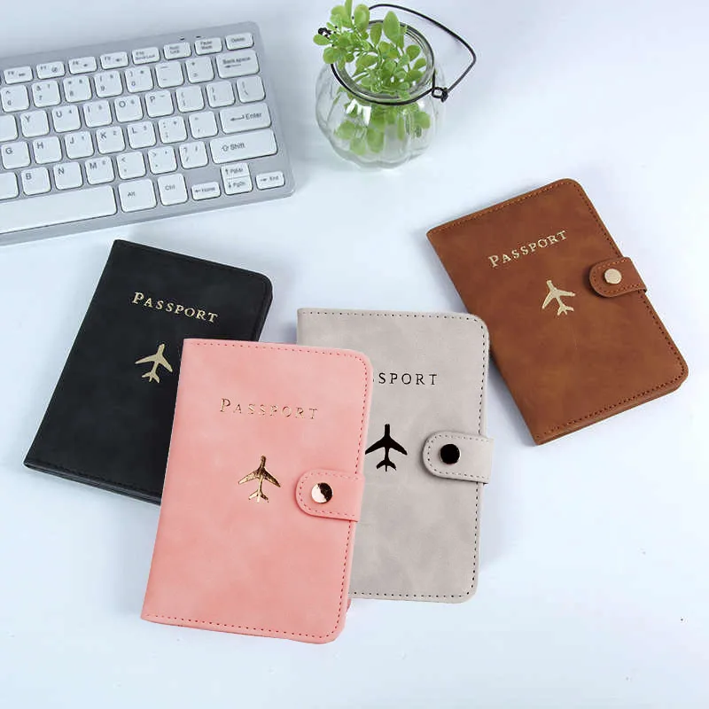 

Passport Cover PU Leather Man Women Travel Passport Holder with Credit Card Holder Case Wallet Protector Cover Case Purse