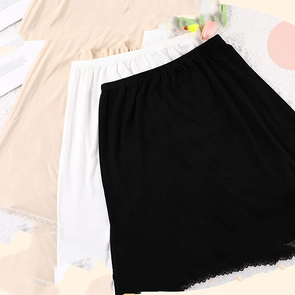 

Lace Flower Women Short Petticoat Anti-static A-line Safety Underskirt Slips Modal For Girl Half Slips Dress For Girl Women