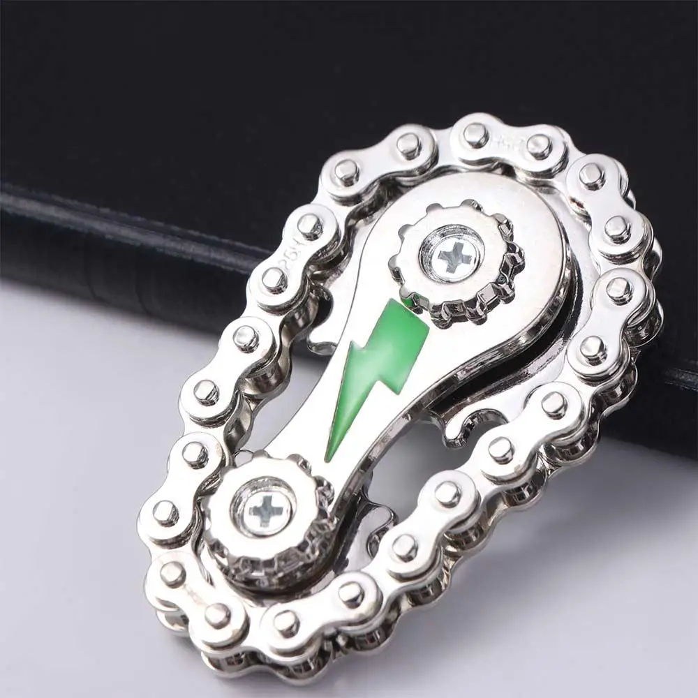 

Spinning Top Luminous Fidget Spinner Chains Gear Metal Hand Spinner Chain Gear Trendy Creative Wheel Gear Chain Gyroscope Adult