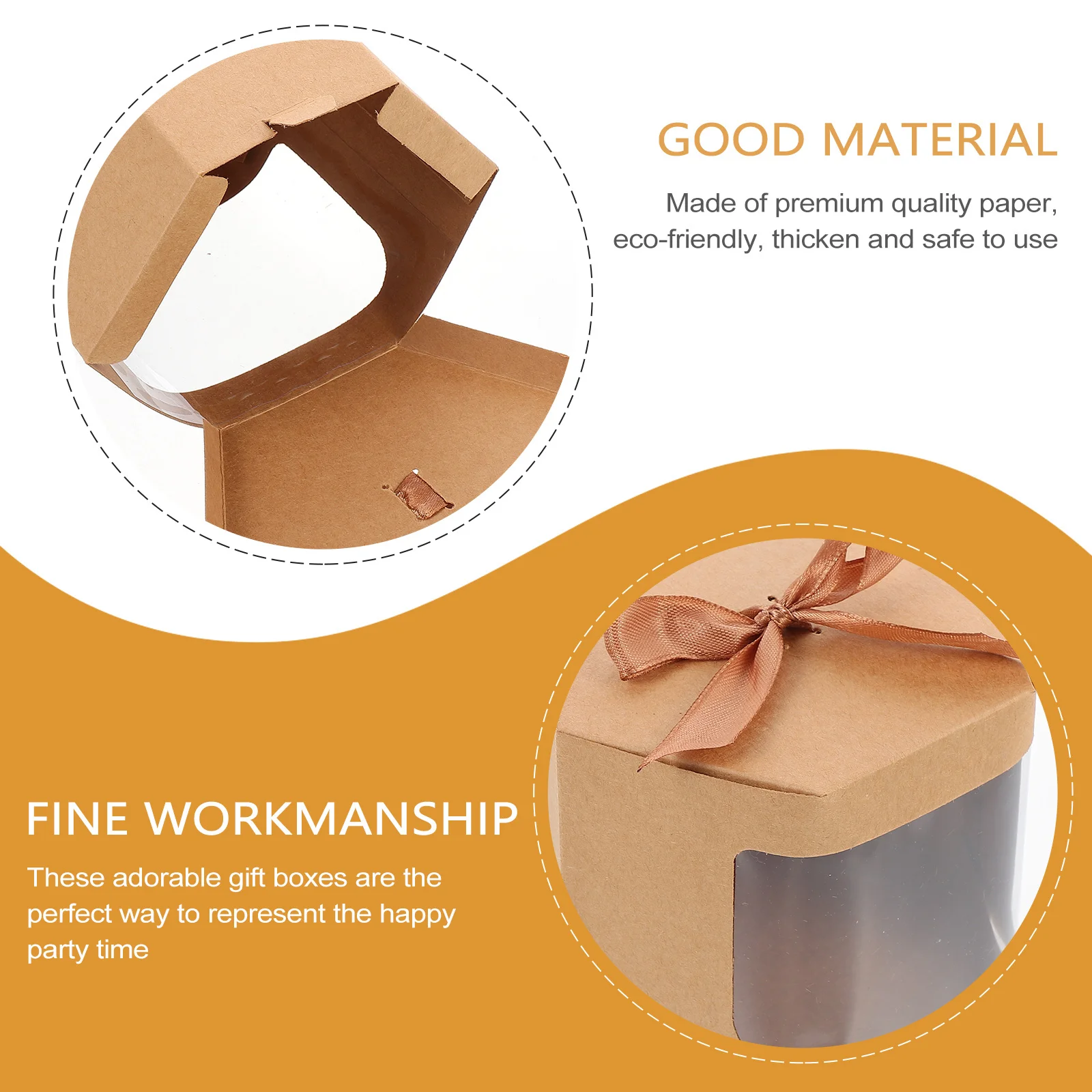 

6Pcs Gift Boxes Paper Candy Boxes Cardboard Case Classic Design for Party Wedding Valentine Festival Packaging Storage