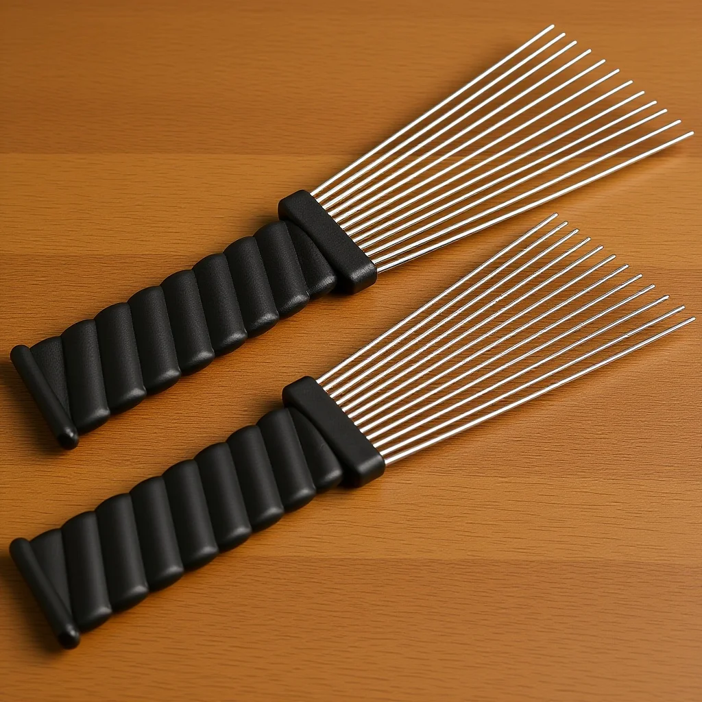 

2pcs Steel Combs Black Hair Salon Detangling Brush For Wet Or Dry Hair Barber Accessories Styling Tool Barber Accessories