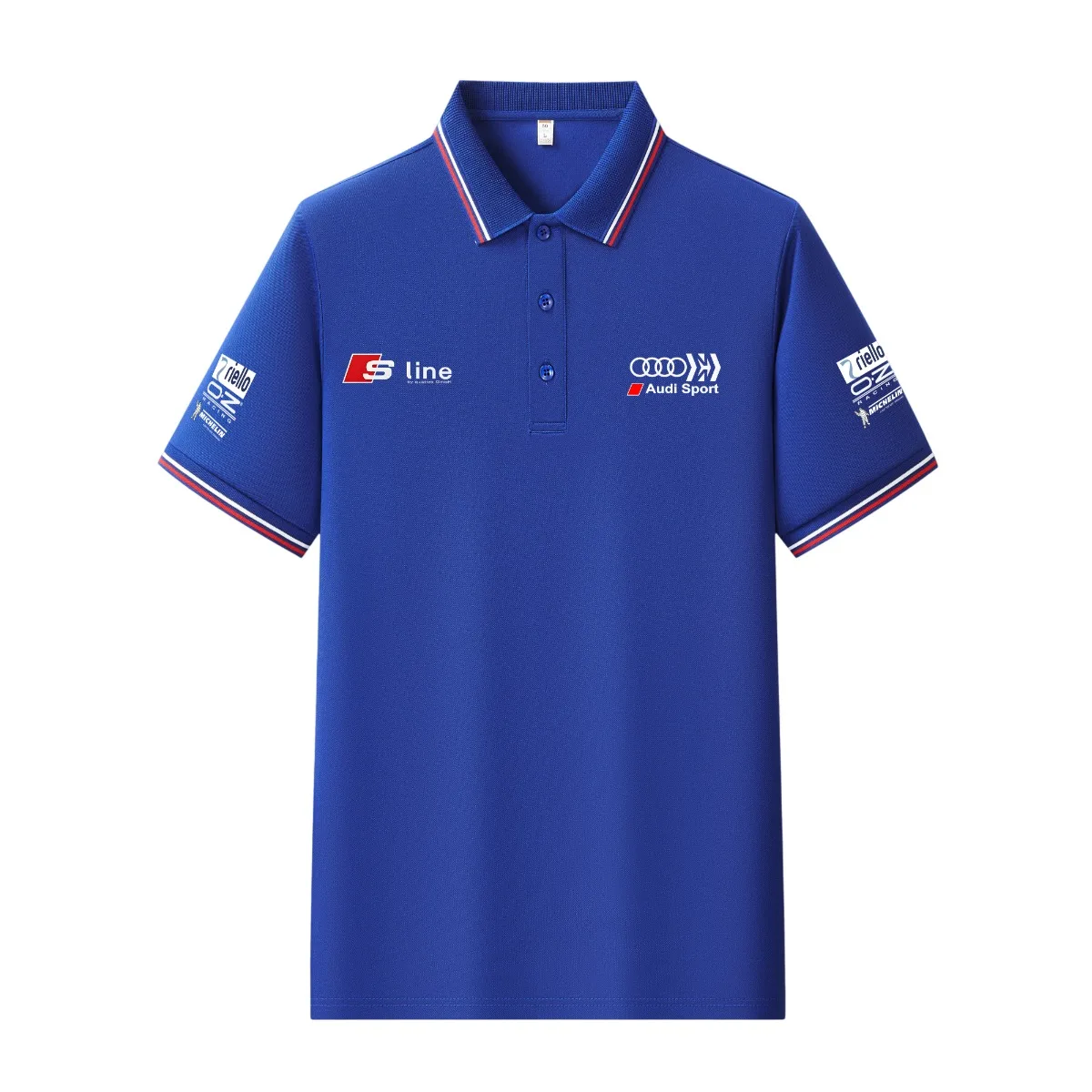 High-quality 2026 model shirt, with a lapel, suitable for Audi enthusiasts. Short-sleeved shirt
