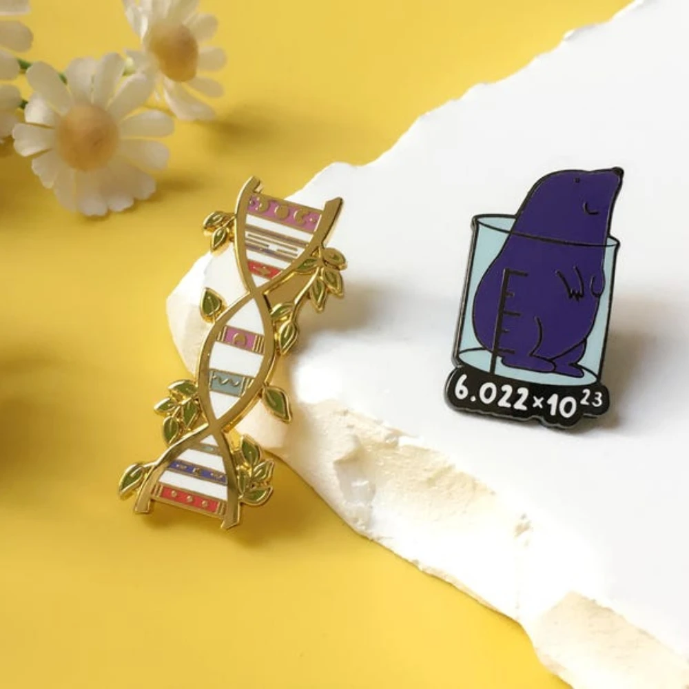 Biology Mathematics Science Enamel Pin STEM Badge Brooch for Jewelry Accessory Gifts for Her Him