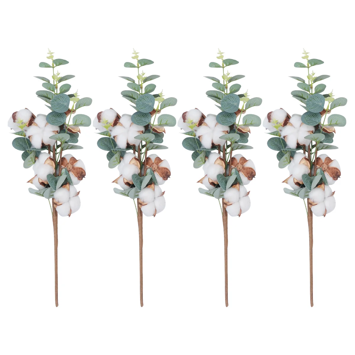 

4Pcs Realistic Artificial Eucalyptus Leaf Plants No Water Needed Home Office Wedding Decoration Fresh Greenery Style