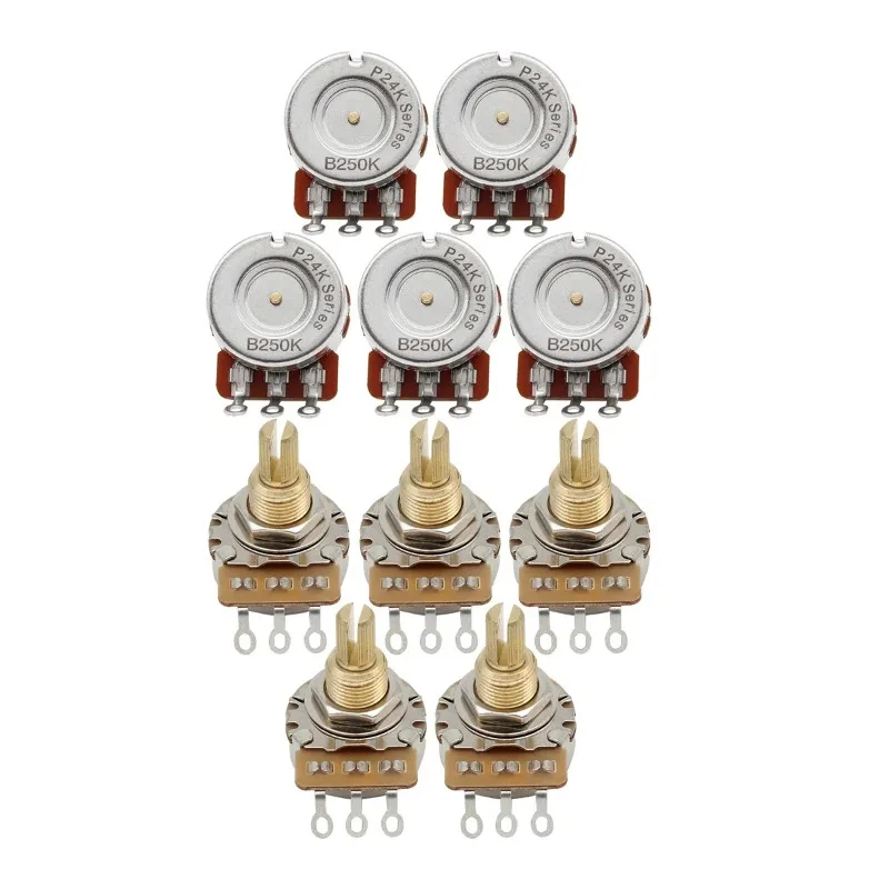 Universal Guitar Circuit Control Potentiometer 24-tooth Spline 3/8 Thread, Two Resistances Optional Modification Accessories